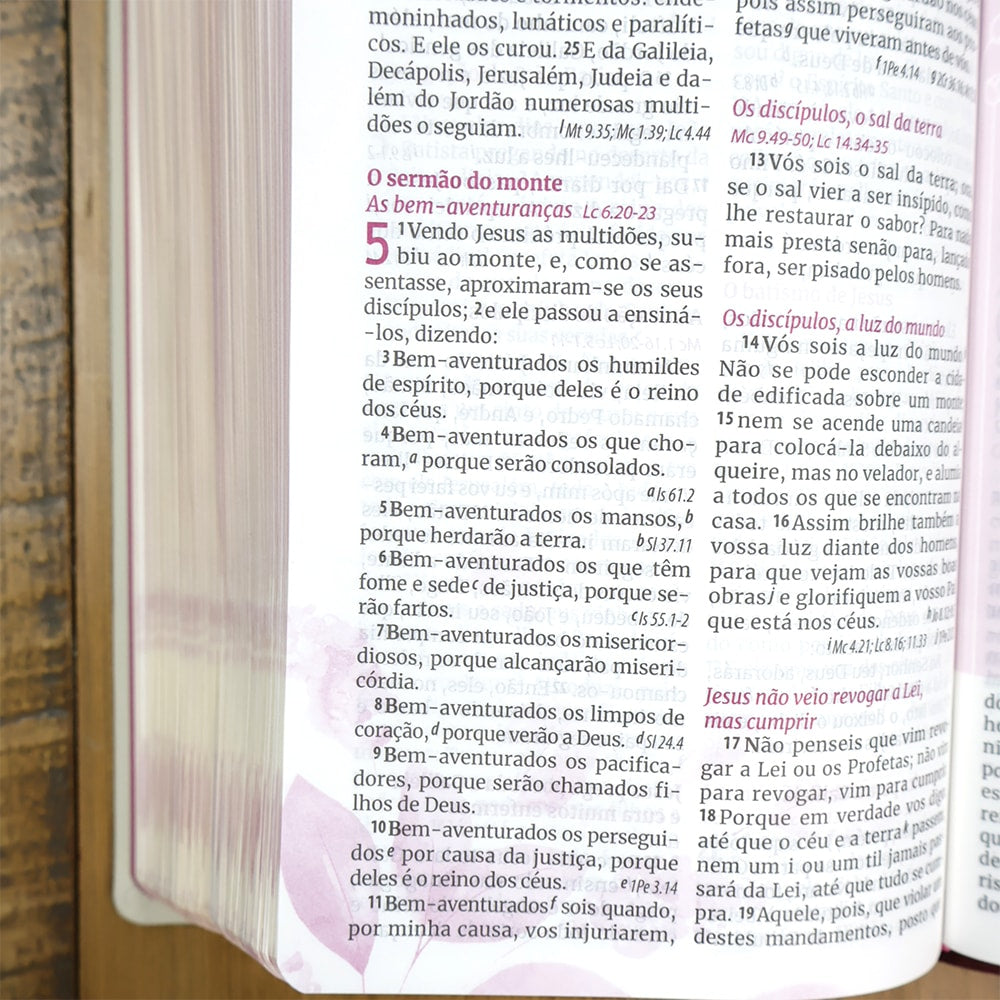 Bíblia Sagrada Mães da Aliança | ARA | Letra Normal | Capa Luxo Vinho Marfim