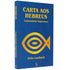 Livro Comentário aos Hebreus de Fritz Laubach, capa azul com peixe dourado. — Plenitude