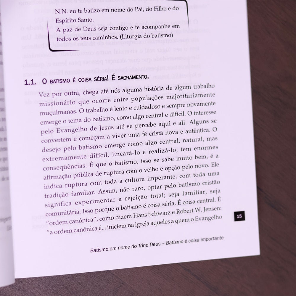 O Espírito Santo, o Evangelho e o Batismo