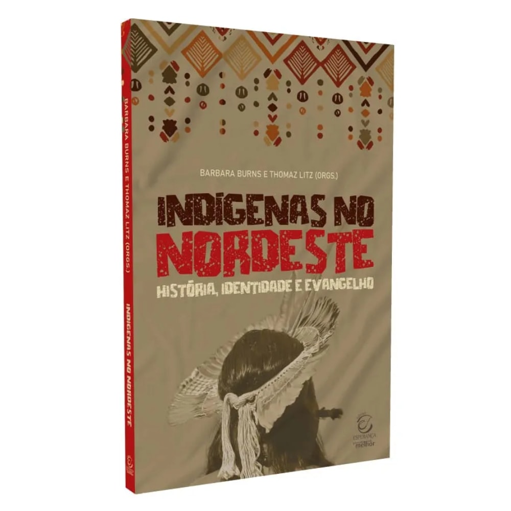 Livro "Indígenas no Nordeste" de Bárbara Burns e Thomaz Litz, com capa em tons terrosos e ilustração. — Plenitude