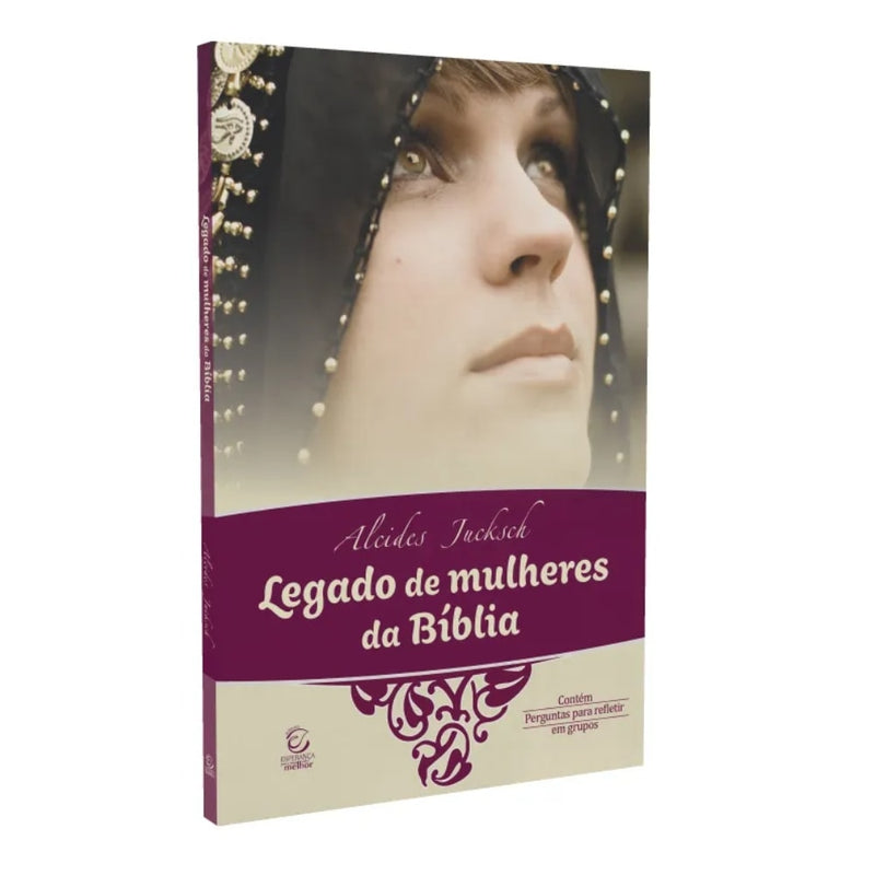 Livro Legado de Mulheres da Bíblia de Alcides Jucksch, capa roxa com imagem de mulher e detalhes ornamentais — Plenitude