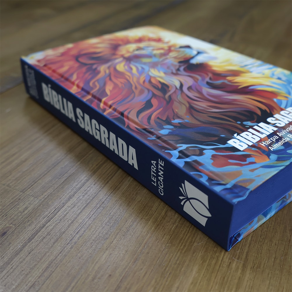 Bíblia Leão Sunset | ARC | Letra Grande | Capa Dura | Harpa Avivada e Corinhos