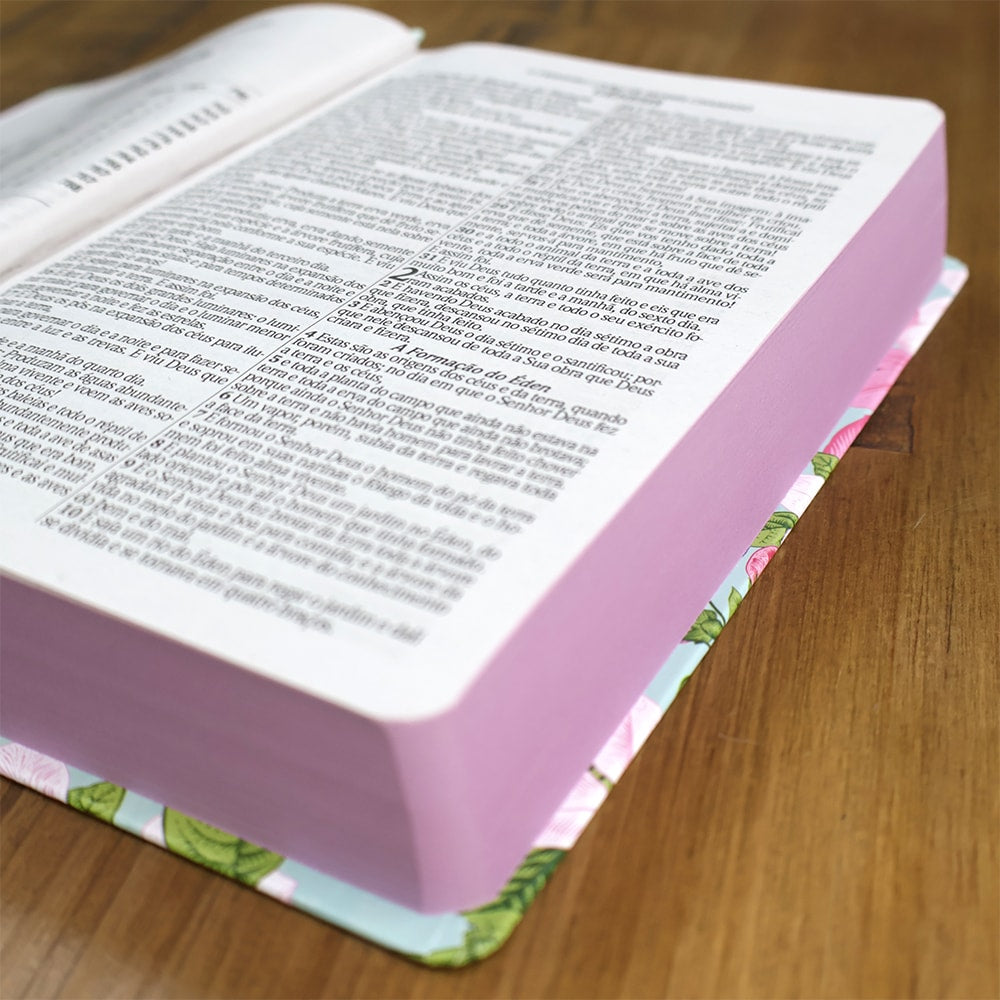 Bíblia Sagrada Jardim Pássaro | ARC | Letra Grande | Capa Dura | Harpa Avivada e Corinhos