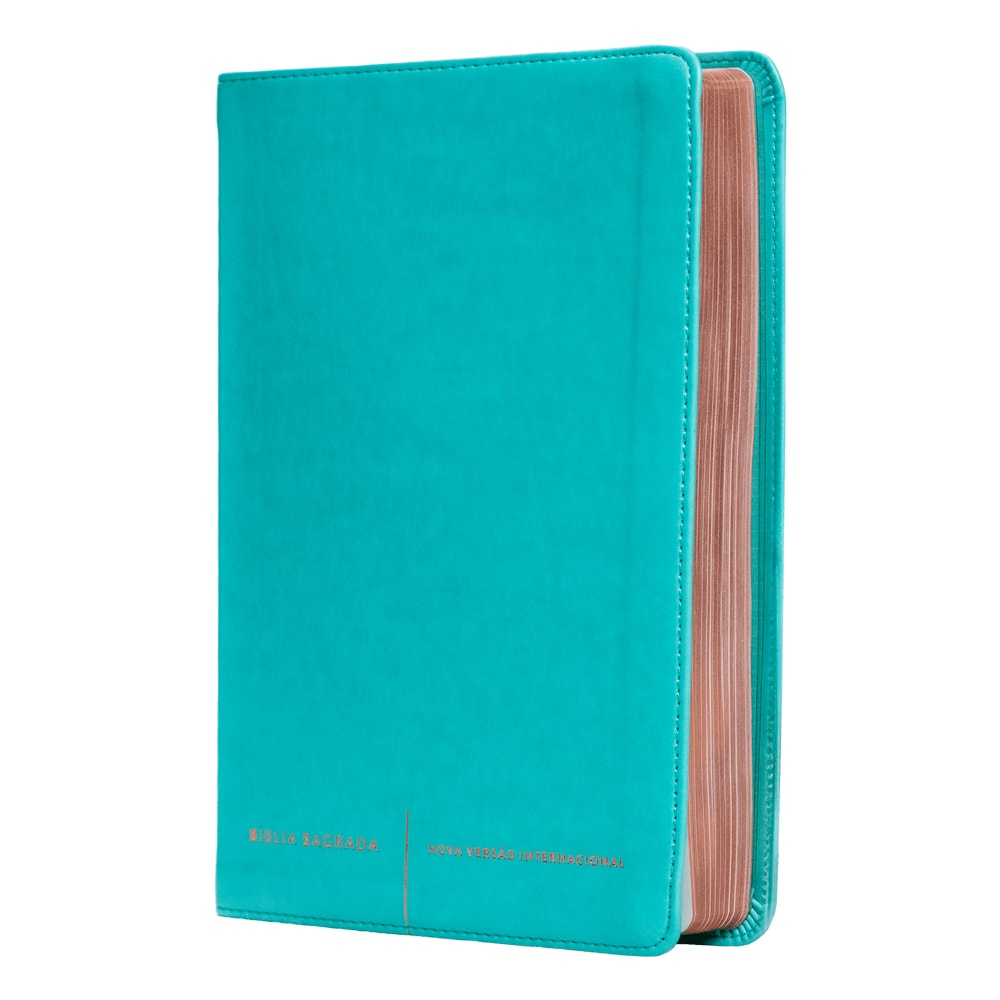 Bíblia Sagrada Luxo Slim | NVI | Letra Normal | Courosoft Verde Água