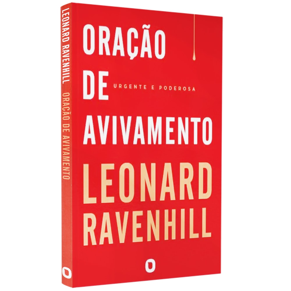 Livro Oração de Avivamento de Leonard Ravenhill, capa vermelha com título em branco e dourado. — Plenitude