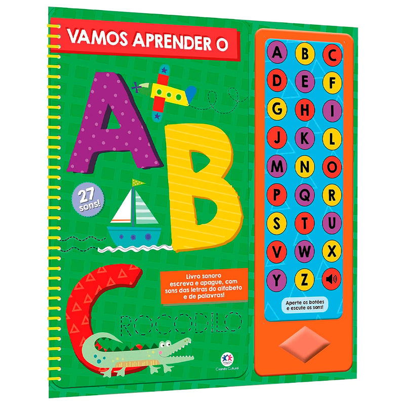 Vamos Aprender o ABC | Livro Sonoro e Escreva e Apague | 3 Anos