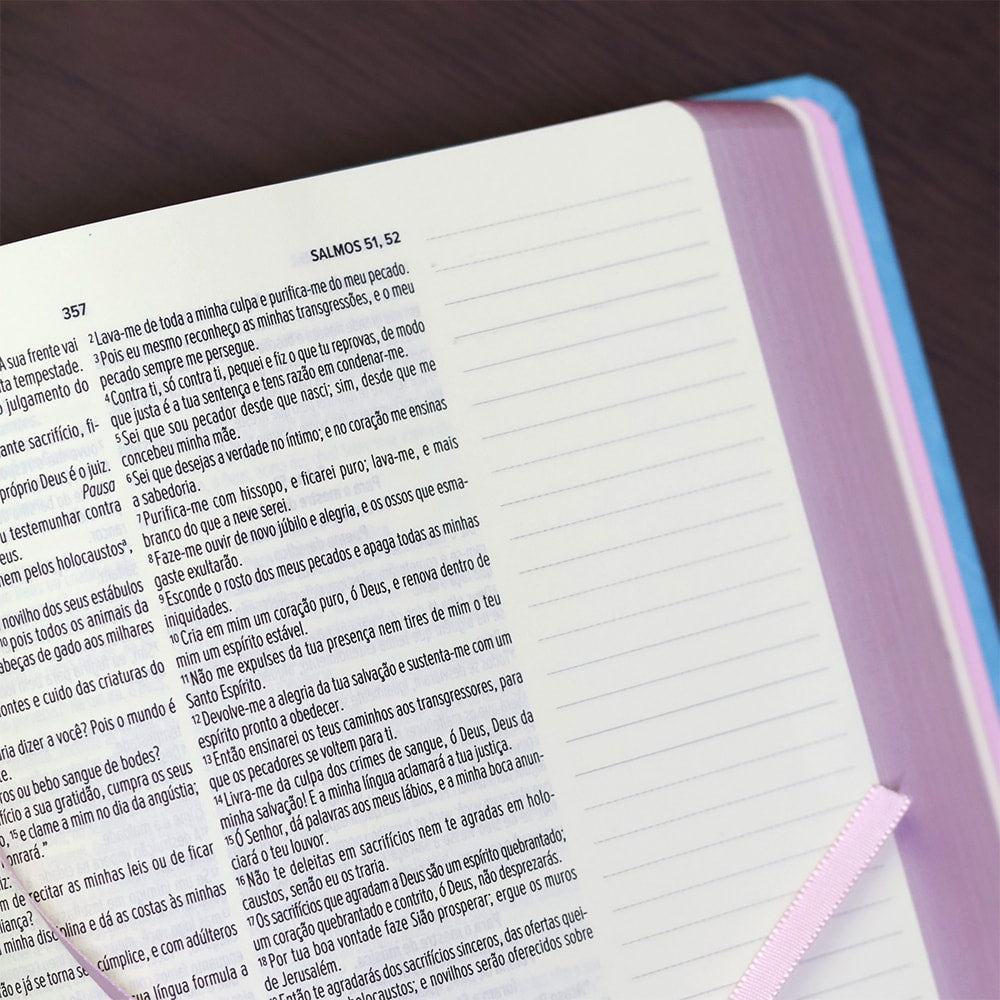 Bíblia Anote | NVI | Letra Normal | Capa Luxo Azul