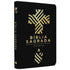 Bíblia Sagrada King James, capa preta com detalhes dourados, cruz e texto "Bíblia Sagrada Versão King James". — Plenitude