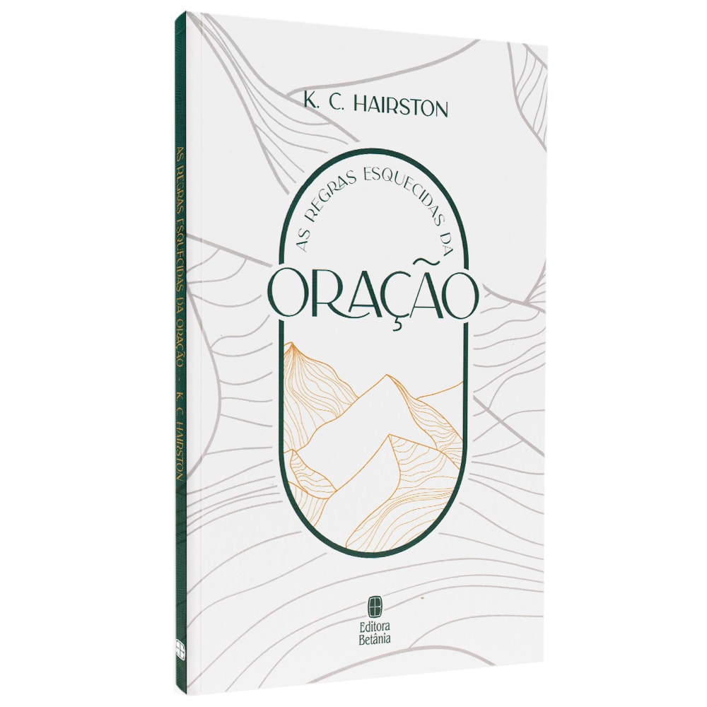 Livro As Regras Esquecidas da Oração, capa branca com detalhes em verde e dourado. — Plenitude