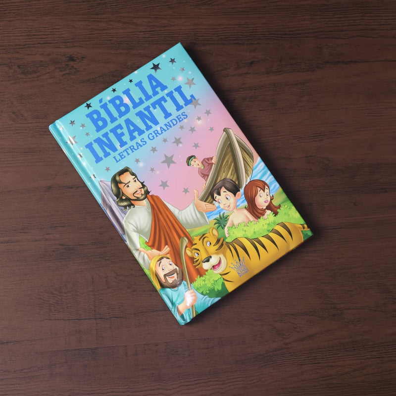 Biblia Infantil Ilustrada | Letras Grandes | Capa Almofadada