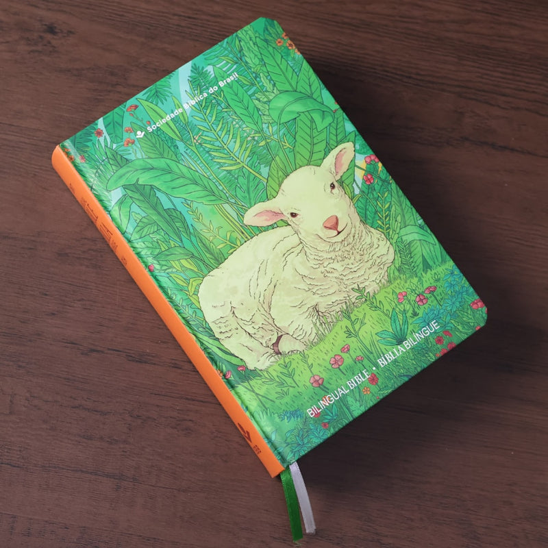 Bíblia Bilíngue | Português e Inglês | Edição Para Jovens | NTLH | Capa Dura Ovelha