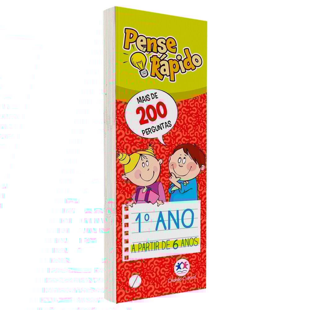 Livro Flash Cards Pense Rápido | 1° Ano | A Partir de 6 Anos