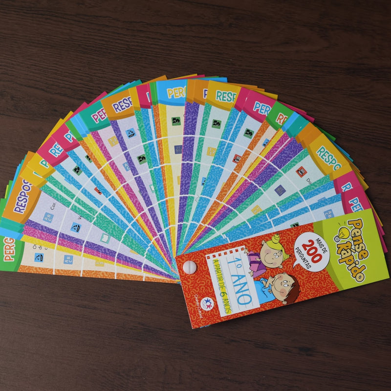 Livro Flash Cards Pense Rápido | 1° Ano | A Partir de 6 Anos