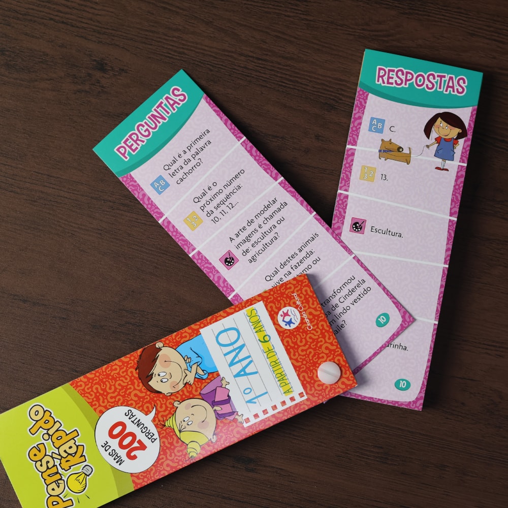 Livro Flash Cards Pense Rápido | 1° Ano | A Partir de 6 Anos