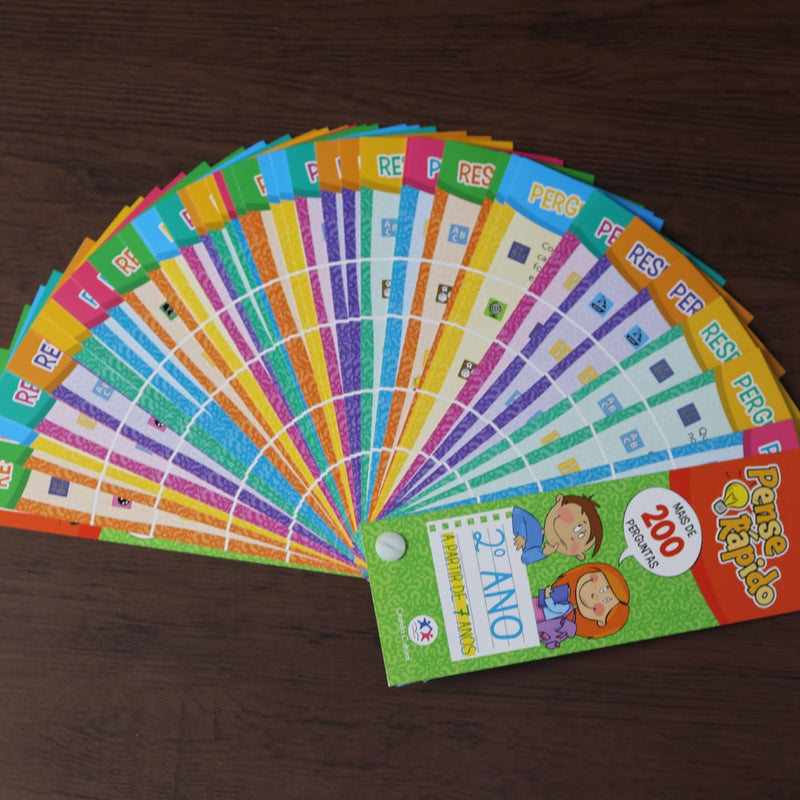 Livro Flash Cards Pense Rápido | 2° Ano | A Partir de 7 Anos