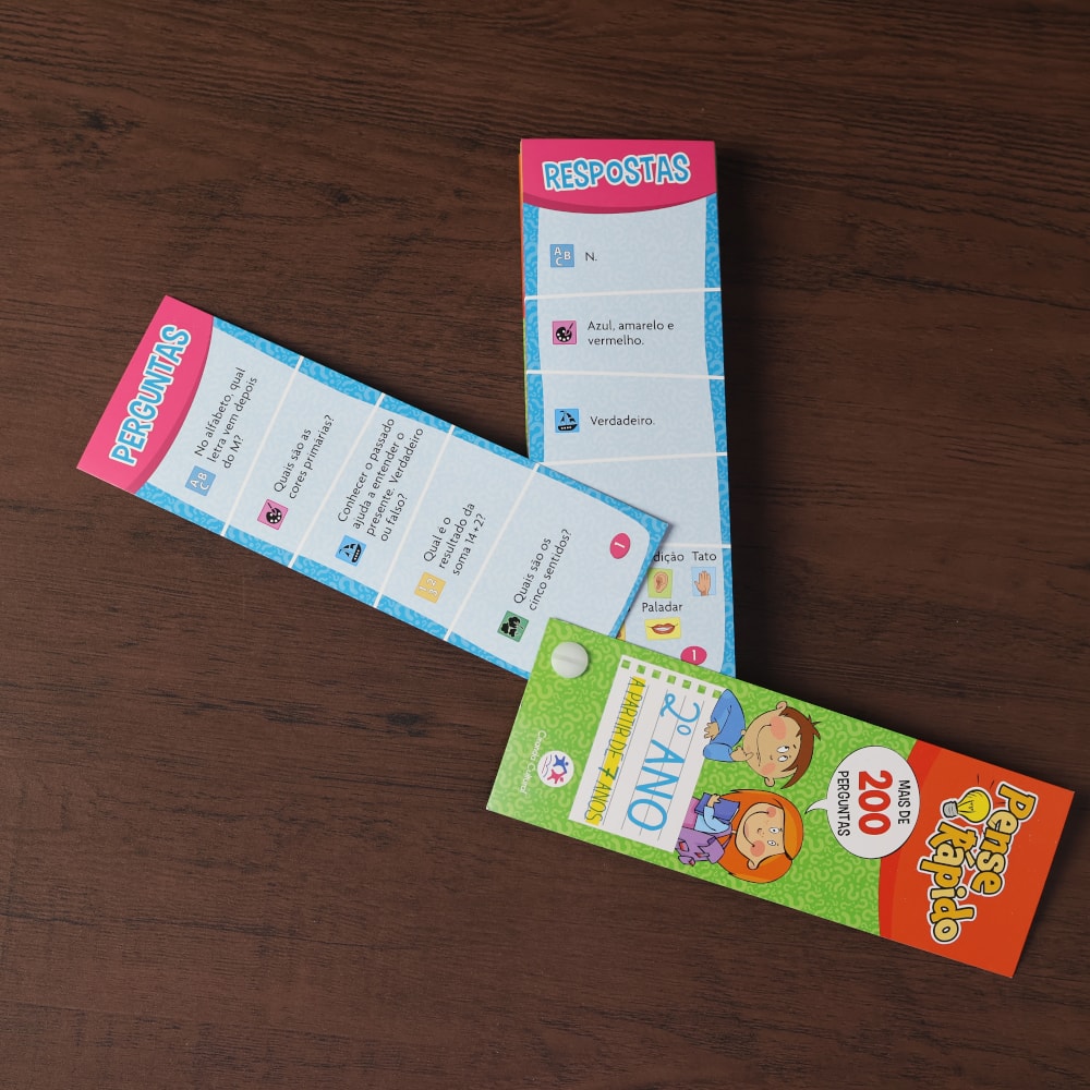 Livro Flash Cards Pense Rápido | 2° Ano | A Partir de 7 Anos