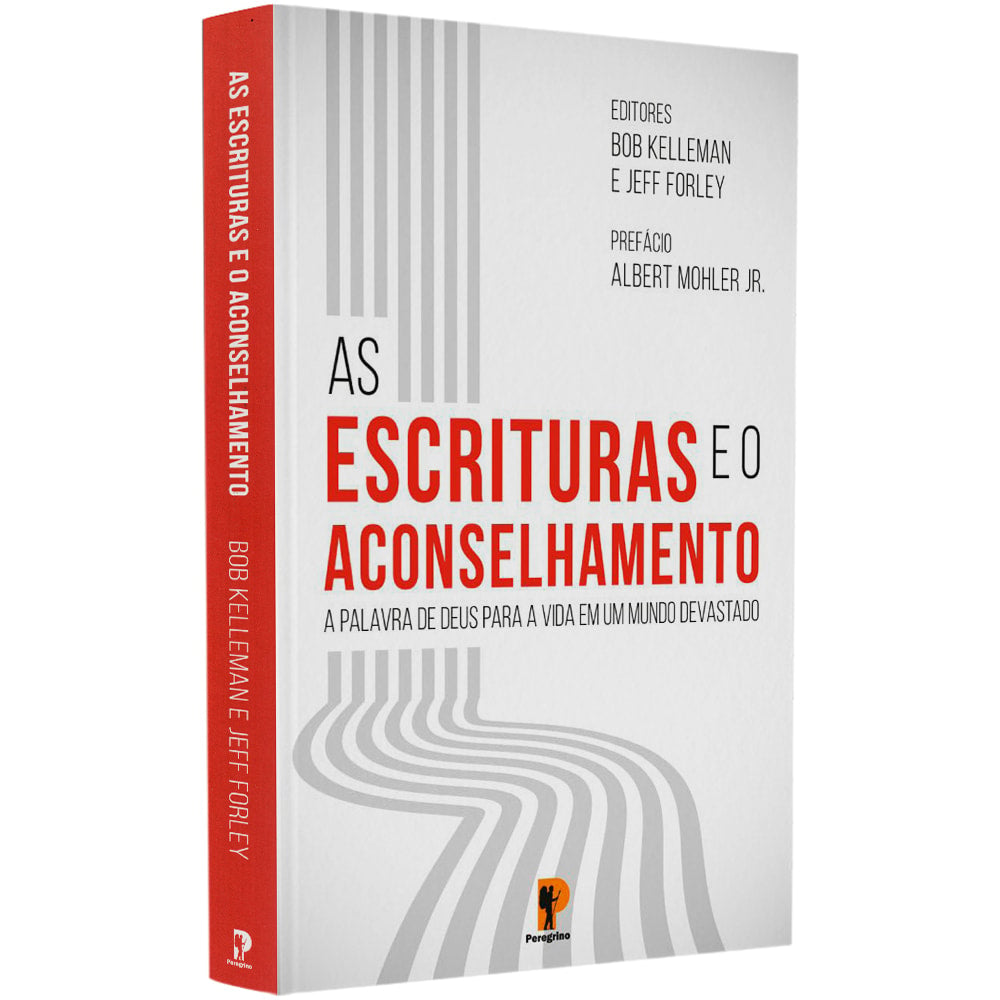 Livro "As Escrituras e o Aconselhamento" de Bob Kellemen e Jeff Forley, capa branca com letras vermelhas e cinzas. — Plenitude