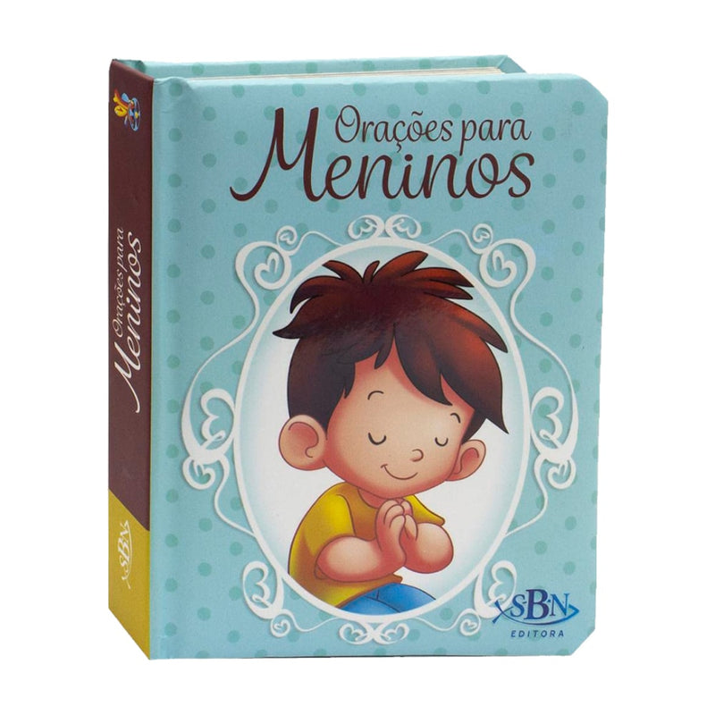 Livro "Orações para Meninos" da SBN Editora. Capa azul com um menino orando. — Plenitude