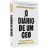 Livro O Diário de Um CEO, capa branca com título em preto e detalhes dourados. — Plenitude