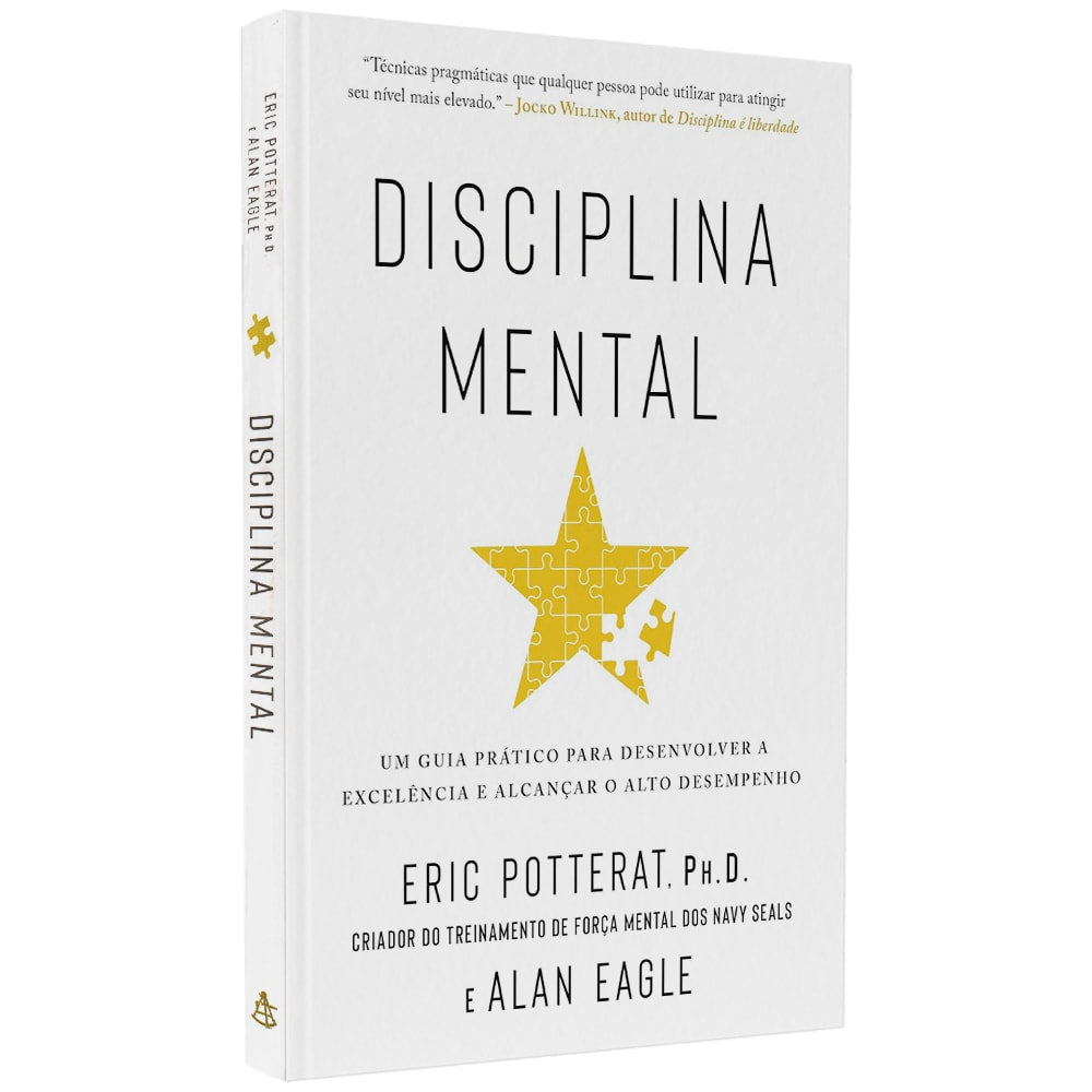 Capa do livro Disciplina Mental, de Eric Potterat, com estrela amarela de quebra-cabeça. — Plenitude