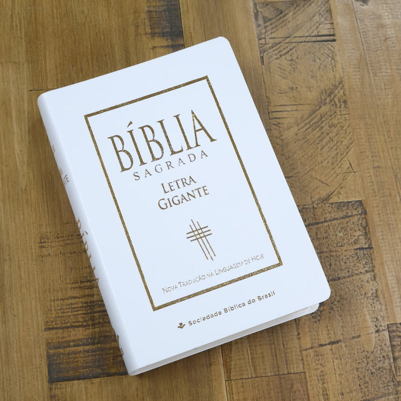Bíblia Sagrada | Letra Gigante | NTLH | Capa Branca Luxo | Com Índice