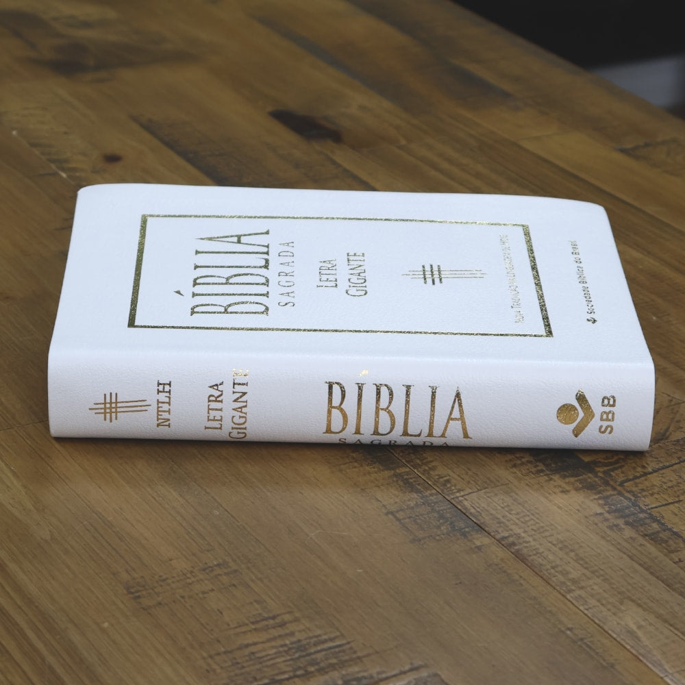 Bíblia Sagrada | Letra Gigante | NTLH | Capa Branca Luxo | Com Índice