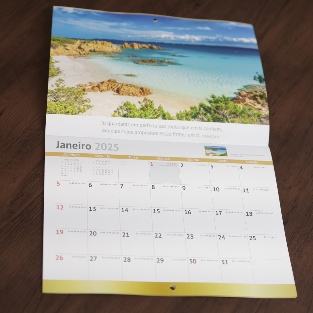 Calendário de Parede 2025 | Paisagens | Pão DiárioDiário