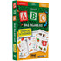 Livro ABC das Palavras Caixa de Atividades, de Geovana Muniz, capa verde com blocos de letras e cartas. — Plenitude