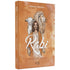 Livro Rabi As Parábolas de Jesus, capa marrom com desenho de Jesus, leão e ovelha, de Sabrina Meireles. — Plenitude