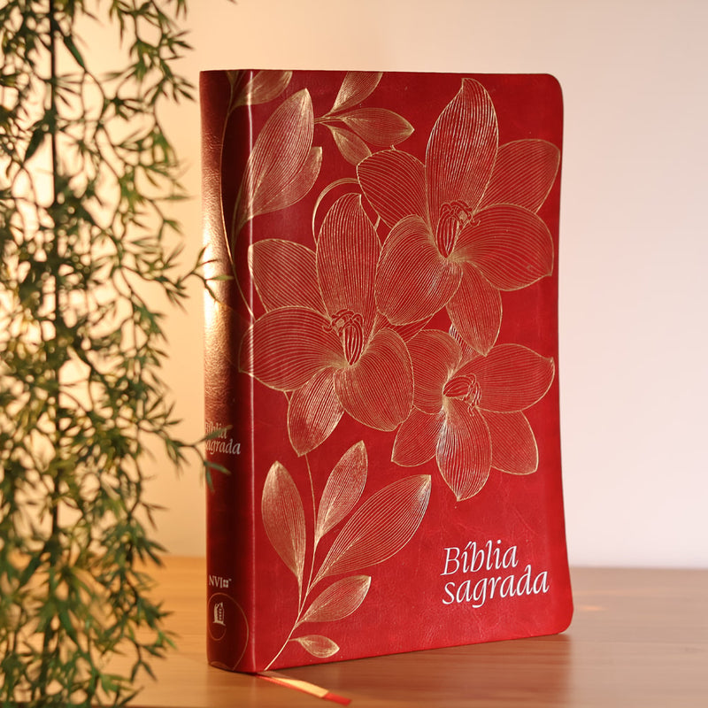 Bíblia Sagrada Leitura Perfeita  | NVI | Letra Gigante | Capa Couro Soft Vinho
