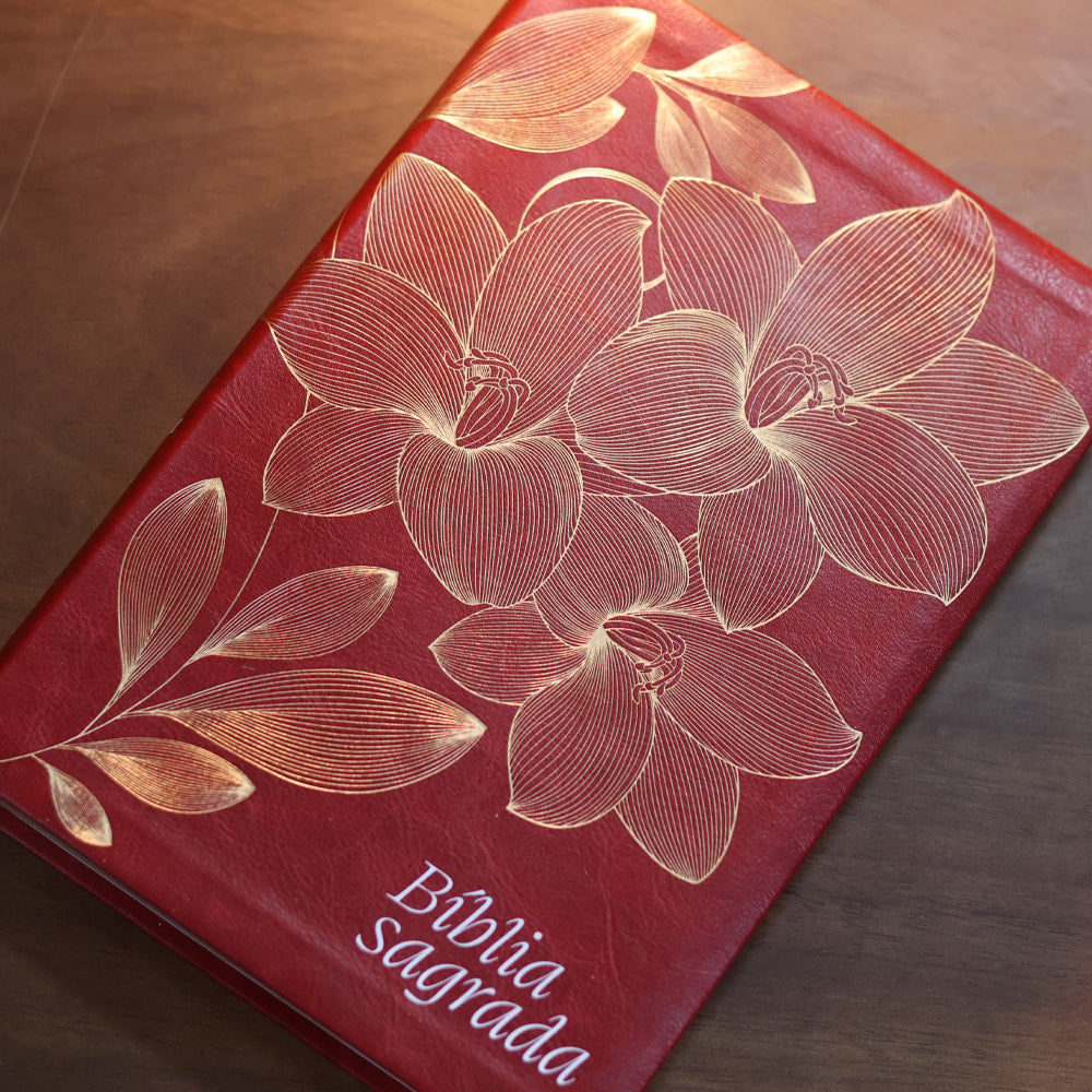 Bíblia Sagrada Leitura Perfeita  | NVI | Letra Gigante | Capa Couro Soft Vinho