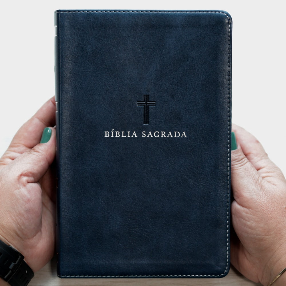 Bíblia Sagrada | NVI | Letra Grande | Leitura Perfeita | Couro Soft Azul