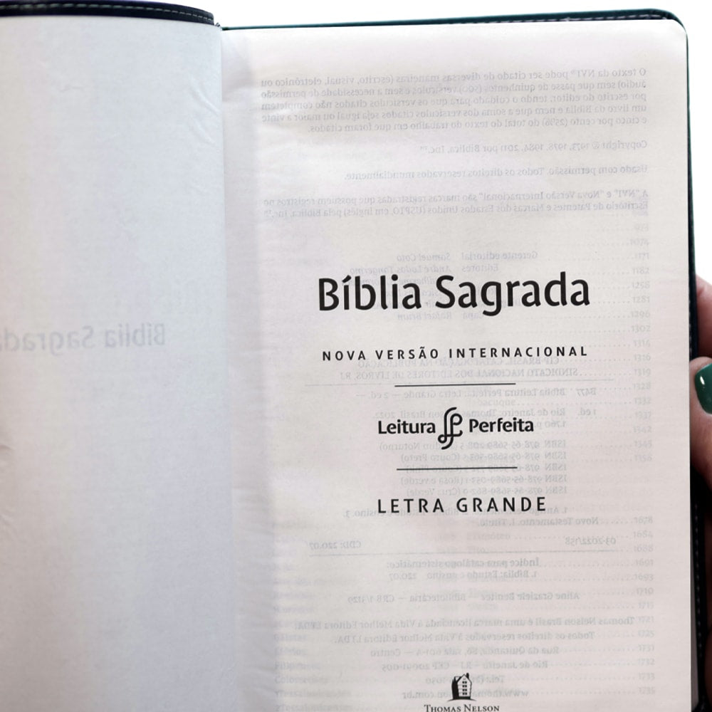Bíblia Sagrada | NVI | Letra Grande | Leitura Perfeita | Couro Soft Azul