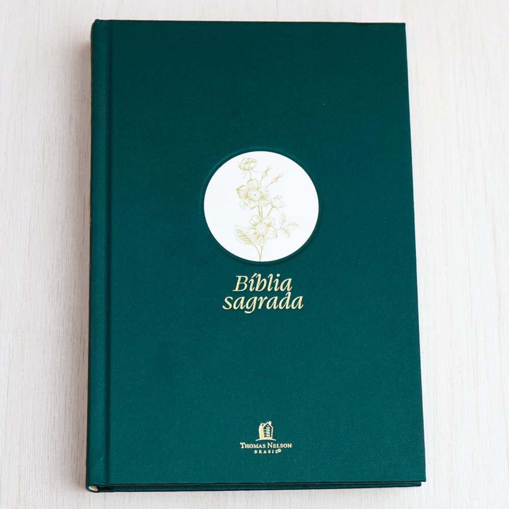 Bíblia Sagrada | NVI | Letra Grande | Capa Dura Tecido | Flor Minimalista