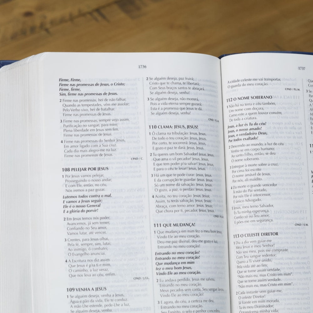 Bíblia de Estudo Explicada | ARC | Letra Média | Luxo Harpa Cristã Azul