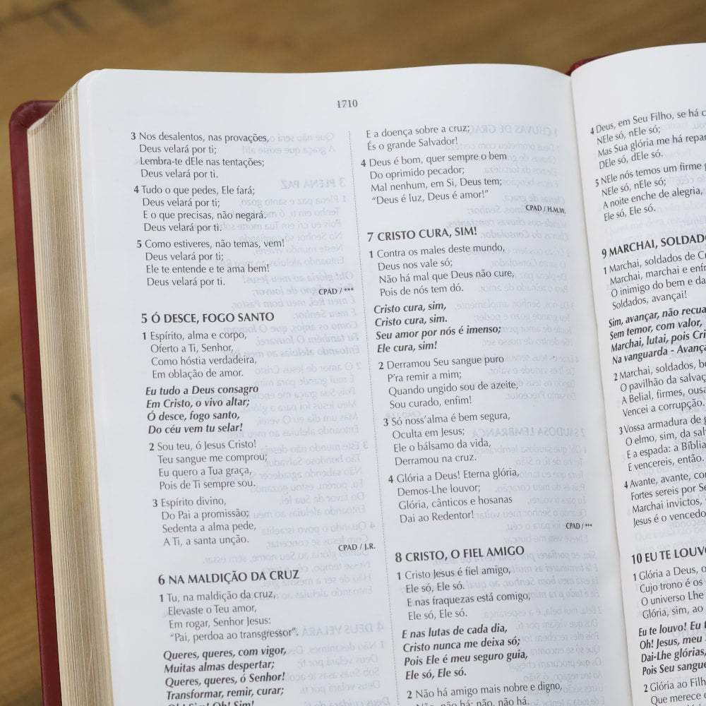 Bíblia de Estudo Explicada | ARC | Letra Média | Luxo Harpa Cristã Vinho