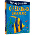 Livro infantil O Peixinho Engraçado Pop-up Surpresa, capa azul com peixe listrado. — Plenitude