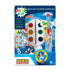 Mega Kit Para Ler, Colorir e Brincar do Sonic, com livro, aquarela, giz de cera e carimbos, em embalagem azul. — Plenitude
