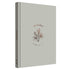 Planner "Estações Stamp" de Viviane Martinello, capa cinza com ilustração floral. — Plenitude