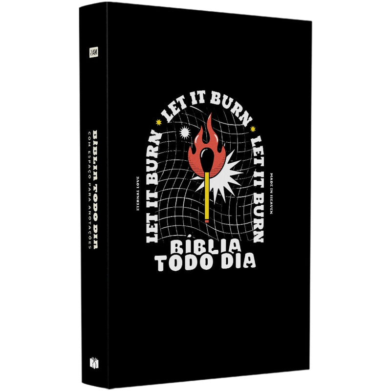 Bíblia Todo Dia com Espaço para Anotações | AM | Letra Normal | Capa Dura Let It Burn