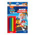 Kit de colorir Patrulha Canina, embalagem azul com livro de colorir e lápis de cor. — Plenitude