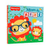 Álbum do Bebê Fisher-Price, capa azul com dois leões de desenho animado e óculos. — Plenitude