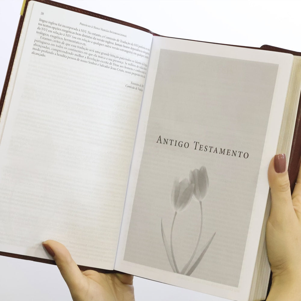 Bíblia da Mulher de Fé | NVI | Letra Grande | Courosoft Vinho Com Fechamento Carteira