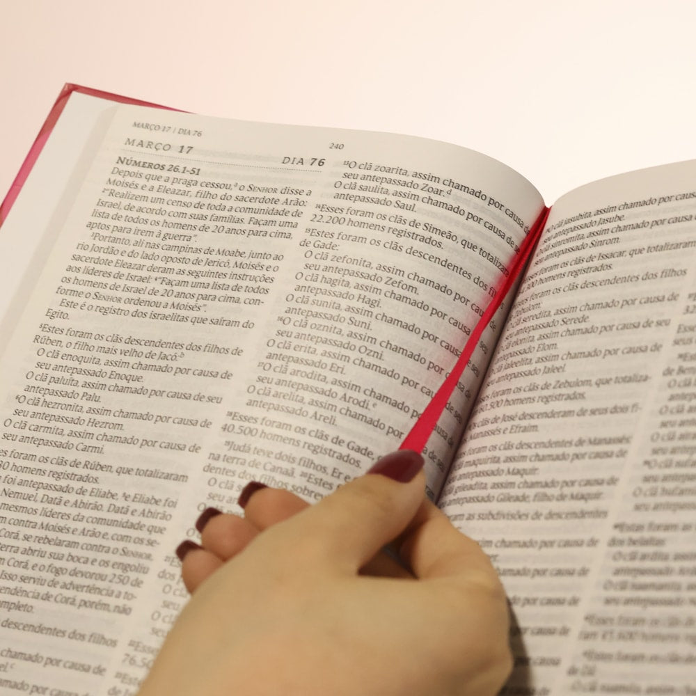 Bíblia 365 Roxa Feminina | NVT | Letra Grande | Capa Dura