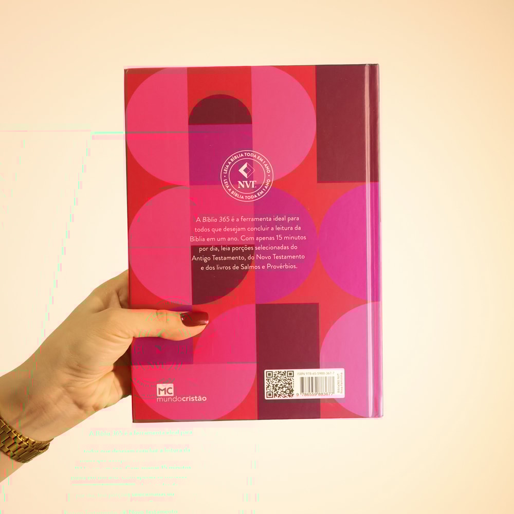 Bíblia 365 Roxa Feminina | NVT | Letra Grande | Capa Dura