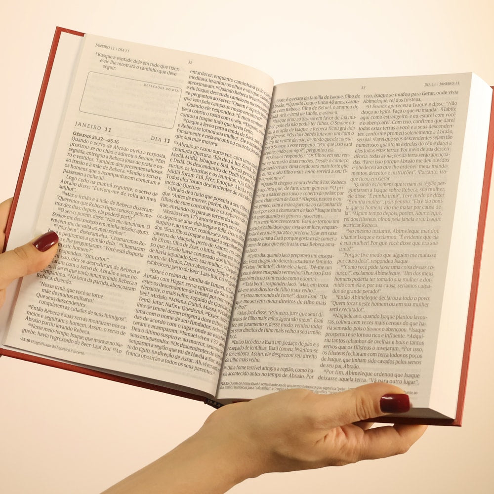 Bíblia 365 Standard Vermelha | NVT | Letra Grande | Capa Dura