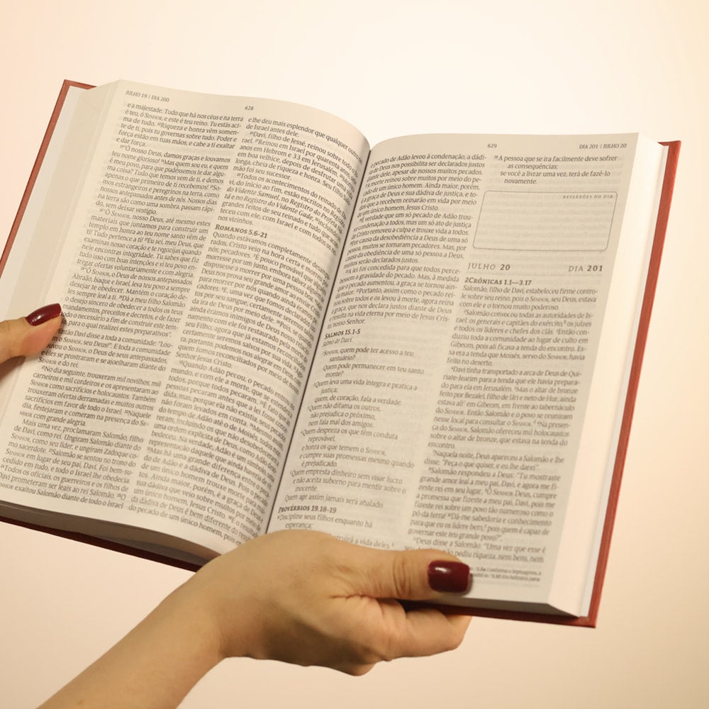 Bíblia 365 Standard Vermelha | NVT | Letra Grande | Capa Dura