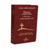 Bíblia Sagrada Harpa Celestial 774, capa luxo bordô com cruz dourada, letra hipergigante, palavras de Deus em azul e Jesus em — Plenitude