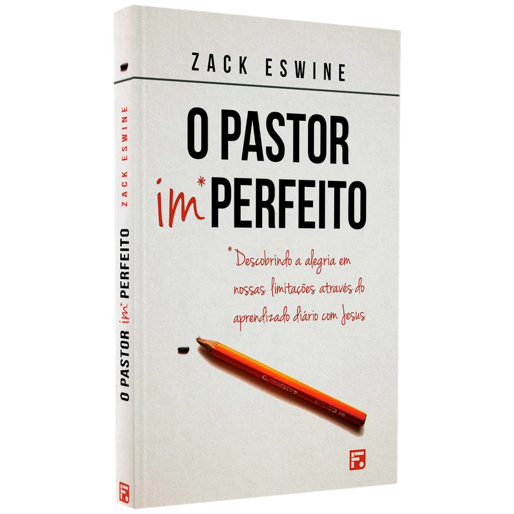 Livro O Pastor Imperfeito de Zack Eswine, capa branca com lápis e texto sublinhado. — Plenitude