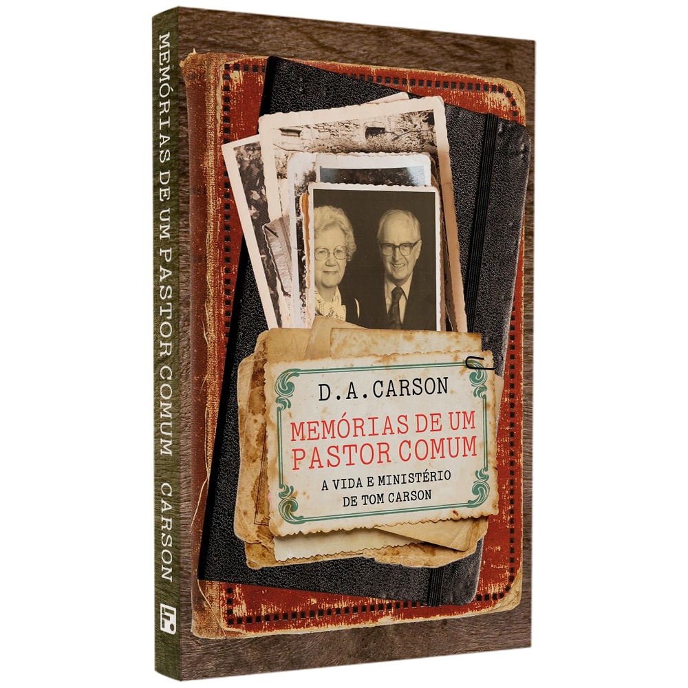 Livro Memórias De Um Pastor Comum de D. A. Carson, capa com fotos antigas. — Plenitude